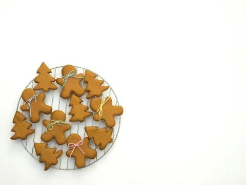 Christmas cookies isolated on white background. Stock Photos