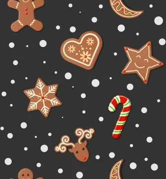 Christmas cookies Seamless pattern Stock-Illustration