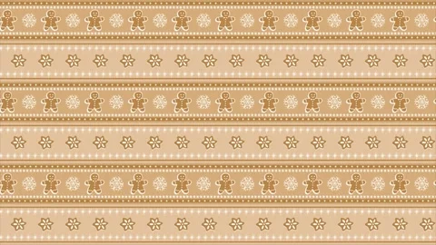 Christmas Cookies Striped Animated Pattern. Loop Geometric Bg Stock Footage 340238044