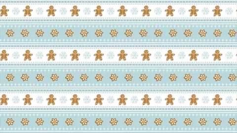Christmas Cookies Striped Animated Pattern. Loop Geometric Bg Stock Footage 340238046
