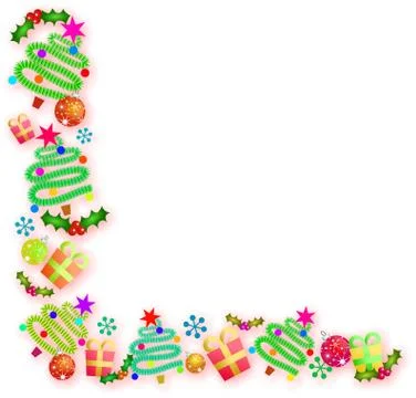 Christmas Corner Border Stock-Illustration