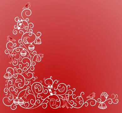 Christmas corner pattern Stock Illustration