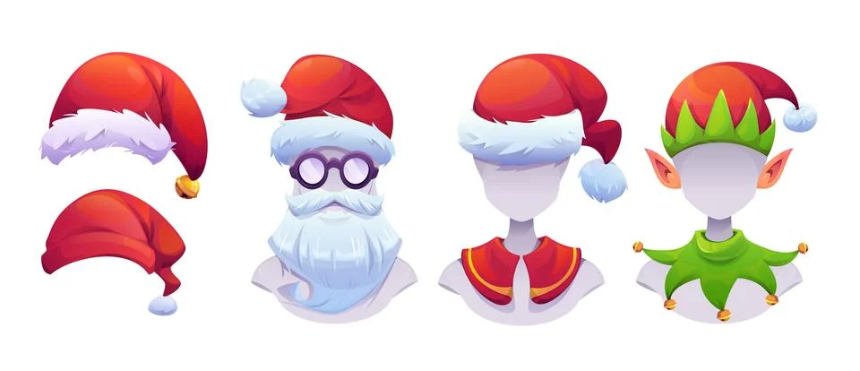 Christmas costume elements set Stock Illustration