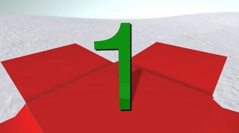 Christmas Countdown. Numbers 1 to 10. Stock-Footage 56029852