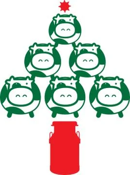 CHRISTMAS COW Stock Illustration