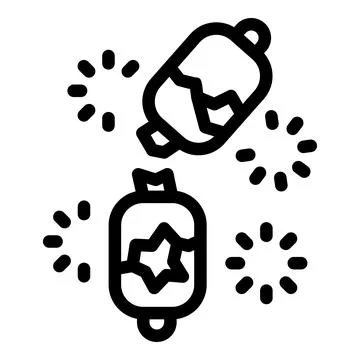 Christmas crackers exploding with festive sparks and stars Stock Illustration