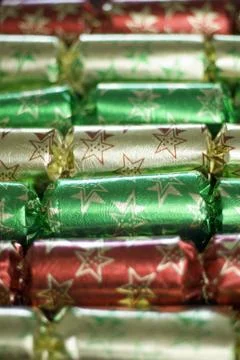 Christmas crackers Stock Photos