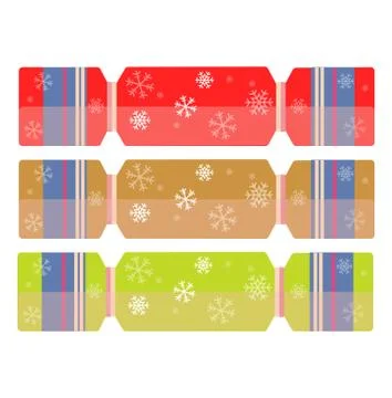 Christmas Crackers vector design on a white background Stock Illustration