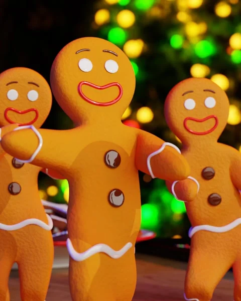 Christmas creative concept with gingerbread men 스톡 동영상 287923252