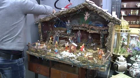 Christmas Crib display Stock Footage 8973695