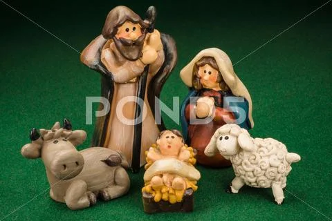 Christmas crib Stock Photos