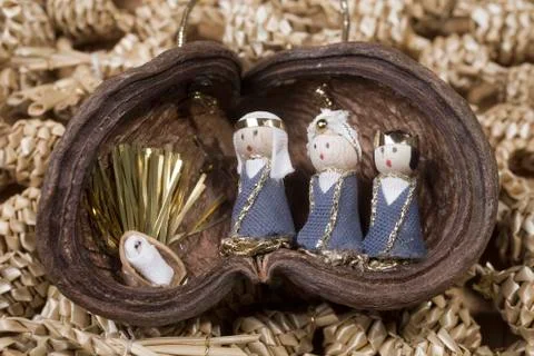 Christmas crib Stock Photos