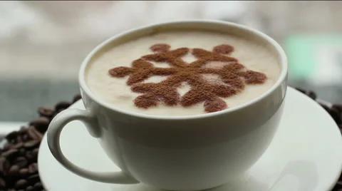 Christmas Cup Of Coffee 10 Stock Footage 44301612