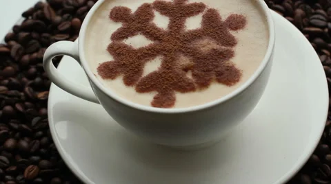 Christmas Cup Of Coffee 12 Stock Footage 44301581