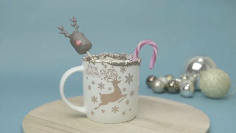 Christmas cup LOG Video stock 166706668