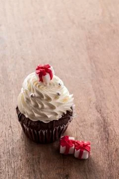 Christmas cupcake Stock Photos
