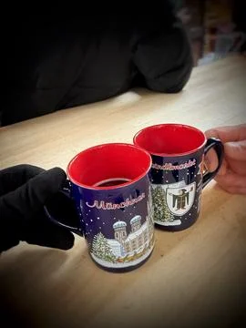 Christmas cups 스톡 사진