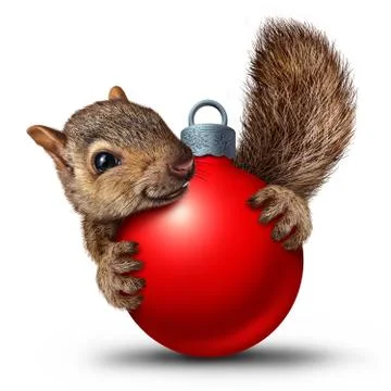 Christmas Cute Squirrel Stock Illustration