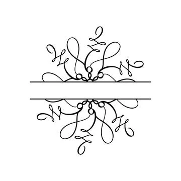Christmas Cute Vector Hand drawn split vintage scandinavian snowflake. Xmas Stock Illustration