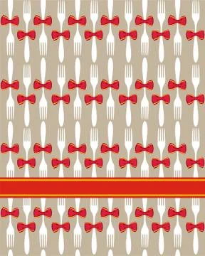 Christmas cutlery seamless pattern background Stockillustratie