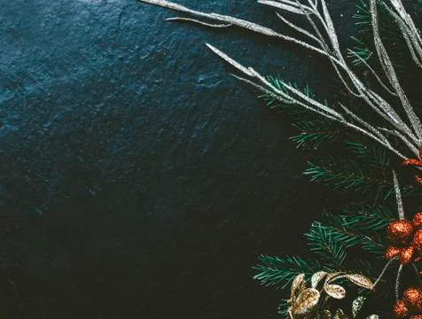 Christmas Dark Background Stock Photos