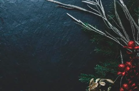 Christmas Dark Background Stock Photos