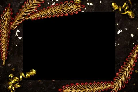 Christmas dark background Stock Photos