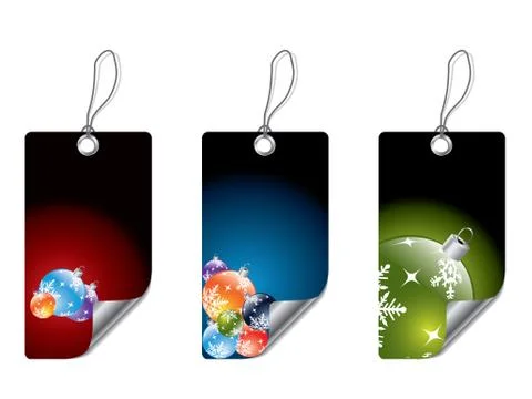 Christmas dark labels Stock-Illustration