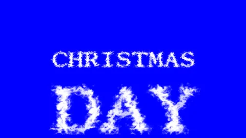 Christmas Day cloud text effect blue isolated background Stock Footage 139637790
