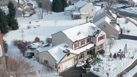 Christmas day in winter Stock Footage 287411639