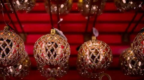 CHRISTMAS DDECO OVER SEELING Stock Photos