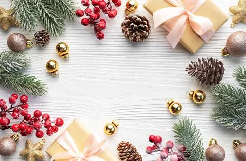 Christmas Decor with Copy Space Foto stock