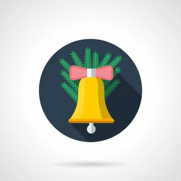 Christmas decor flat color vector icon Stock Illustration