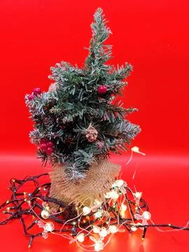 Christmas decor in red Stock Photos