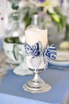 Christmas decor for table setting, or wedding decor, studio with a Christmas Stock Photos