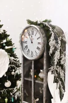 Christmas decor for table setting, or wedding decor, studio with a Christmas Stock Photos