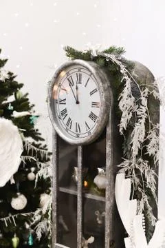 Christmas decor for table setting, or wedding decor, studio with a Christmas Stock Photos