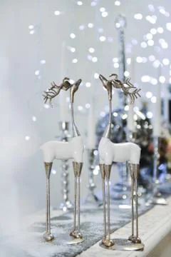 Christmas decor for table setting, or wedding decor, studio with a Christmas Stock Photos