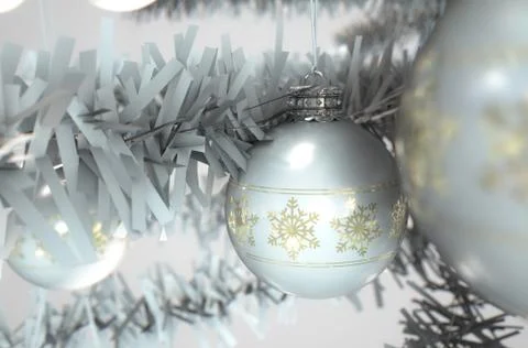 Christmas Decor White Stock Illustration