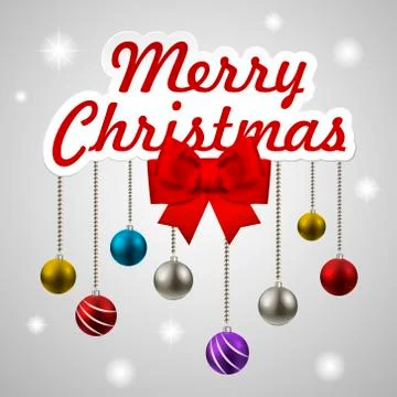 Christmas decorating elements set Stock Illustration