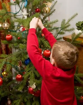 Christmas decorating Stock Photos