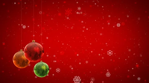 Christmas decoration background with Christmas balls Stock Footage