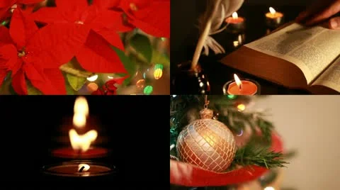 Christmas decoration composition Stock Footage 11677309