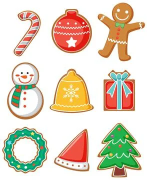 Christmas decoration elements collection Stockillustratie