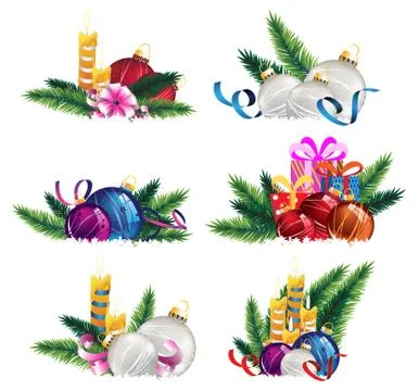 Christmas decoration elements Stock Illustration