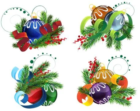 Christmas decoration elements Stock Illustration