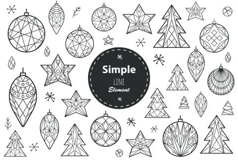 Christmas decoration elements Stock Illustration