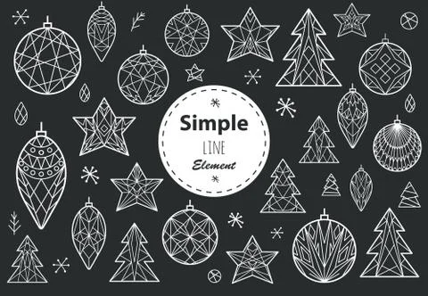 Christmas decoration elements Stock Illustration