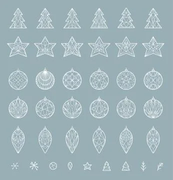 Christmas decoration elements Stock Illustration