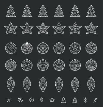 Christmas decoration elements Stock Illustration